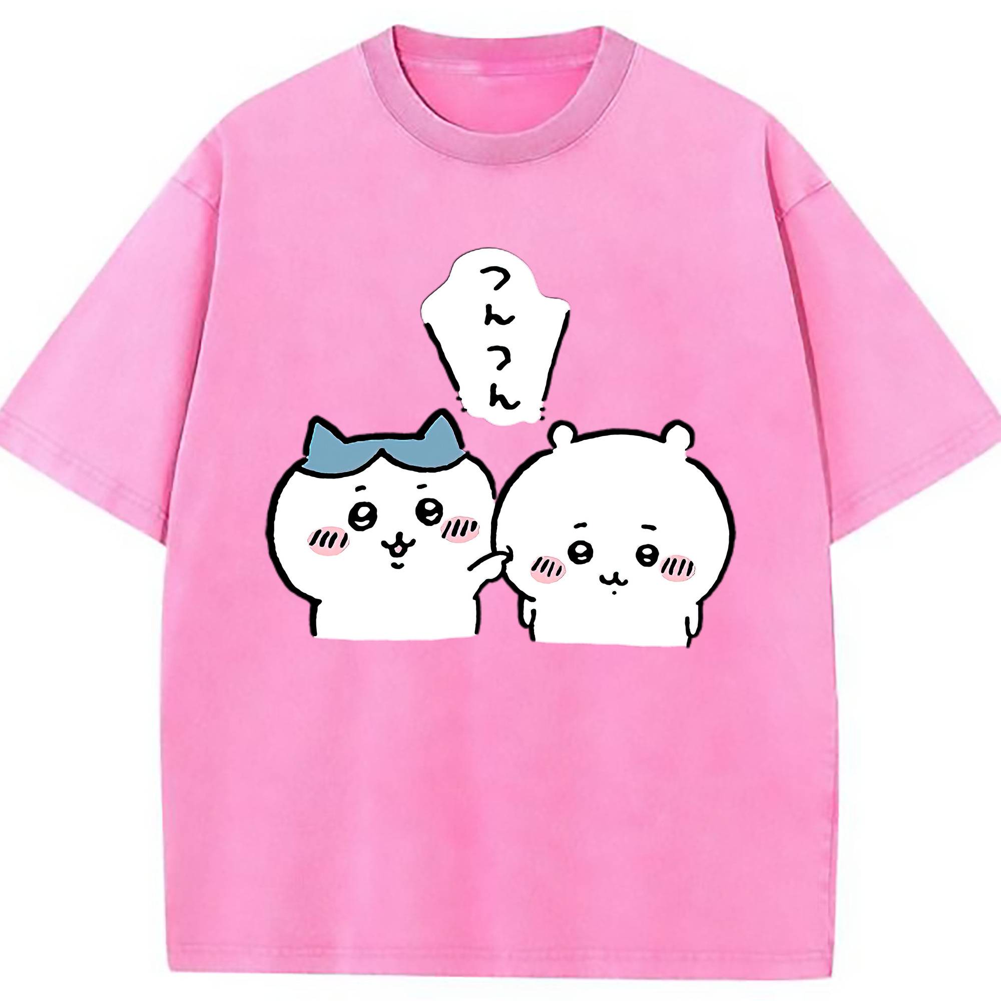 （画像用） ちいかわ ちいかわ Chii-kawa chiikawa 綿100% ヴィンテージ風 半袖Tシャツ（フロントプリント）